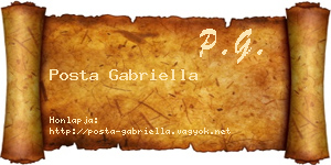 Posta Gabriella névjegykártya